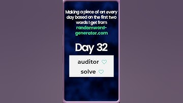 Random Word Generator: Day 32 #art #challenge #animation