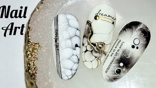 видео: Просто и эффектно. Черно-белый маникюр. Растекашки. /Simple and effective. Black and white manicure. картинка: Просто и эффектно. Черно-белый маникюр. Растекашки. /Simple and effective. Black and white manicure.