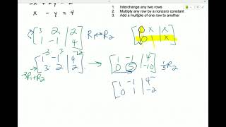 Linear Algebra: Row Operations, Gaussian Elimination