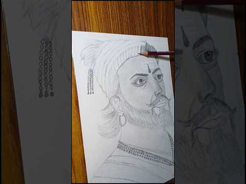 ⚔️⚔️Masterful Shivaji Maharaj Sketch 🎨: Bringing History to Life#shorts#⚔️⚔️