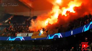 Psg - Galatasaray Maçı Galatasaray Taraftarı Tribünü Yakıyor Şampiyonlar Ligi Hd