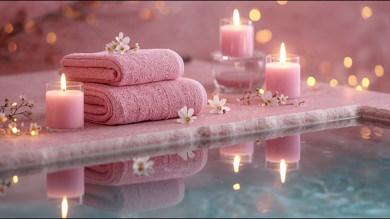 🌙 Deep Sleep Spa Music – Calming Candlelight & Water Sounds for Stress Relief