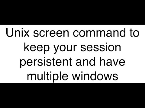 A super useful unix SCREEN Program to keep your session persistent
