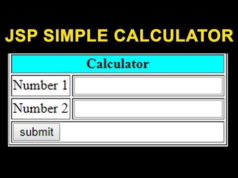 JSP Simple Calculator