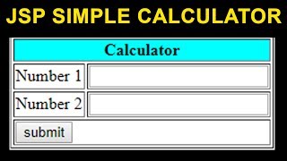 Build Your OWN Simple Calculator with JSP Today!