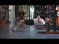 6 4 Lying horizontal row legs bent
