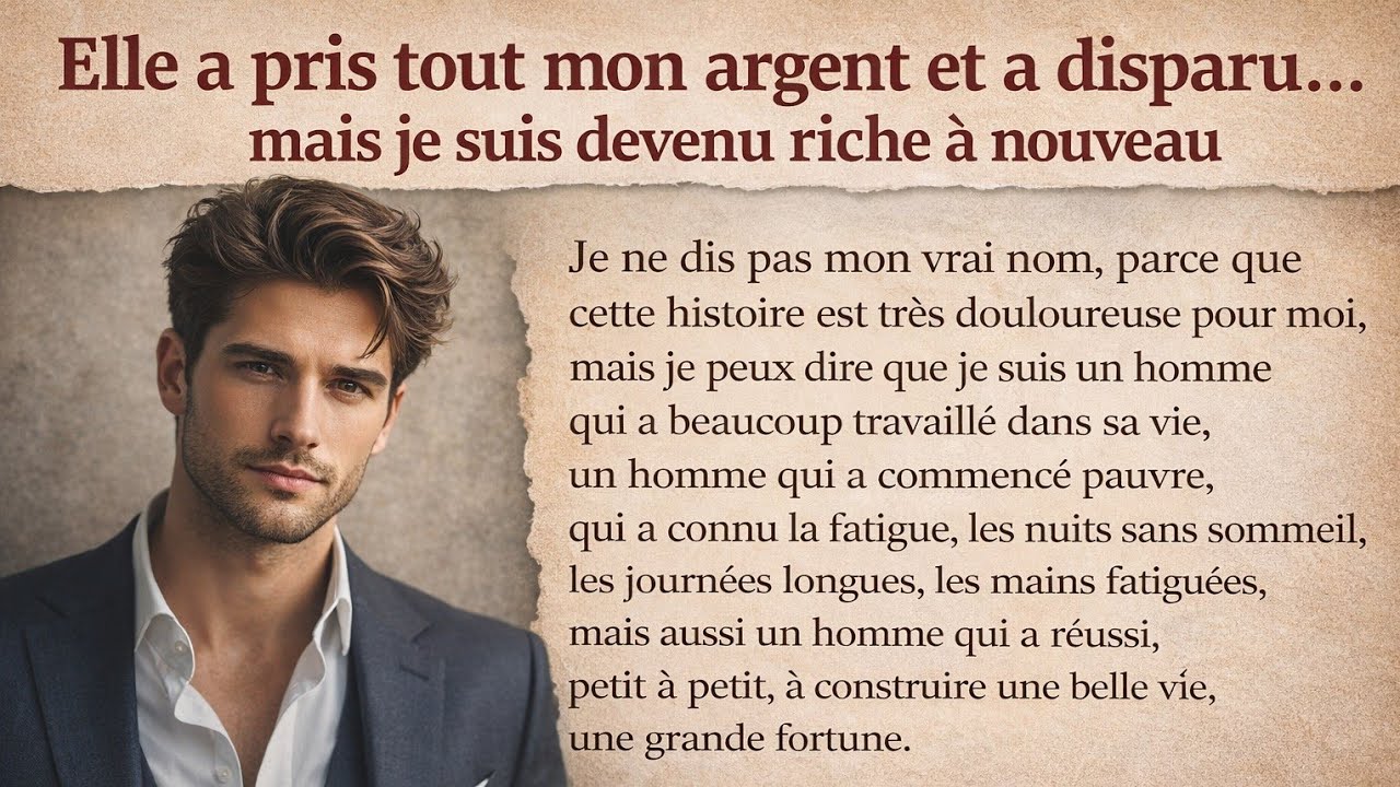Elle a pris tout mon argent et a disparu… mais je suis devenu riche à nouveau