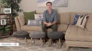 Belham Living Milo Mid-Century Modern Ottoman - Product Review Video