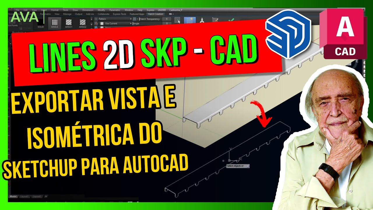 sketchup #autocad #tutorial #curso | Como Exportar do sketchup