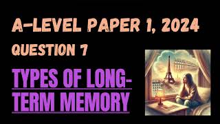 Paper 1, 2024 - Q7: Types of Long-Term Memory