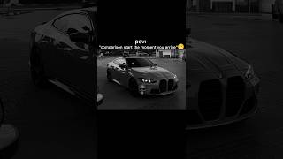 "comparison starts the movement you arrive" 😄#bmw #millionairevibes #bmwm5 #viral #bmwm4