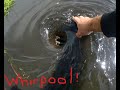 Blocked drain becomes whirlpool