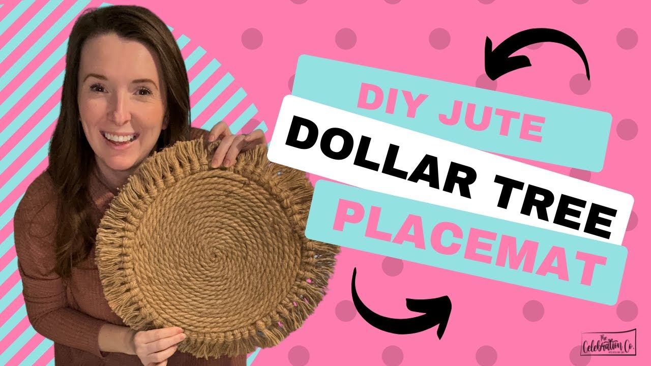 DIY Dollar Tree Jute Placemats How to Make a Placemat YouTube