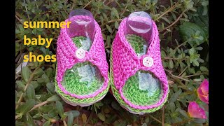 Crochet summer baby shoes part 2- hướng dẫn móc giày len cho bé part 2