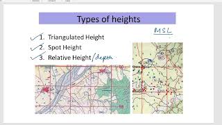 Triangulated height, spot height, BM,Relative Height