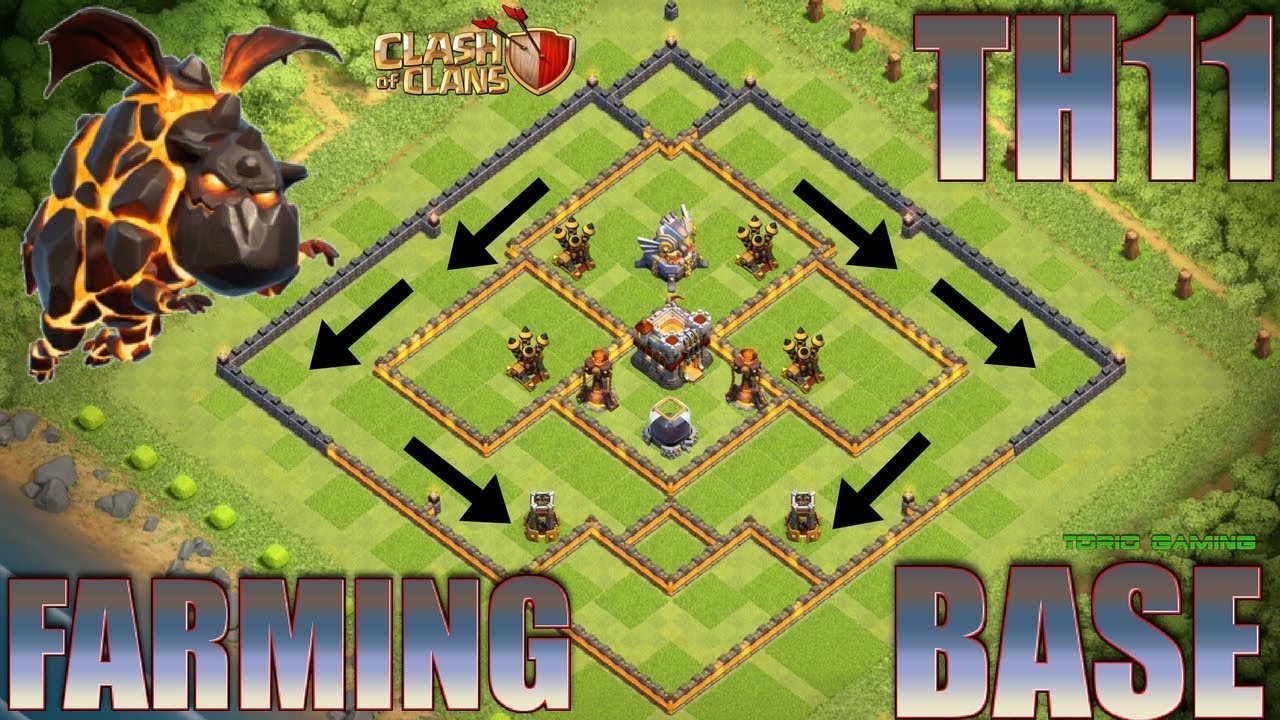 TH11 loot protection and farming base YouTube