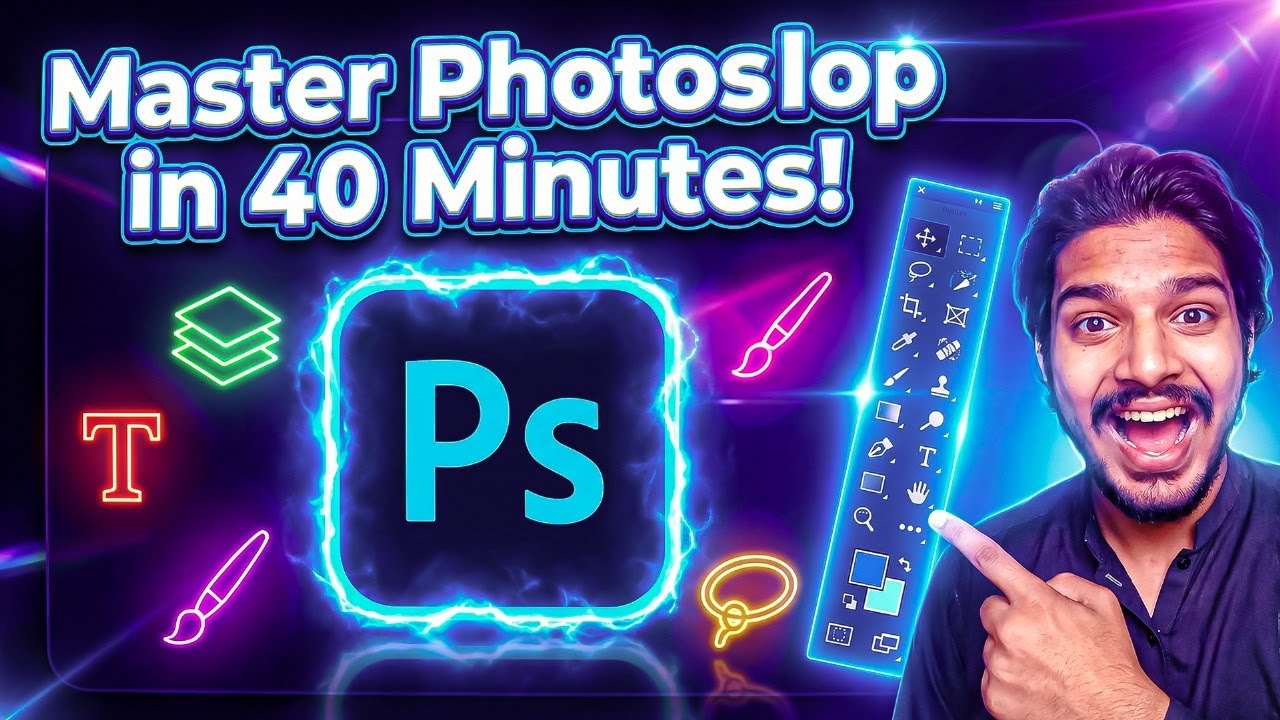 Become Photoshop Expert in 40 Minutes – Practical Course