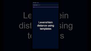 Implementing Levenshtein Distance using Templates in C++