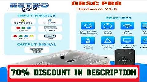 A must-have product! RetroScaler GBSC Pro GBS Control Scart RGBS YPbPr VGA Composite(AV) SV to HDM