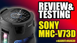 Sony MHC-V73D one box audio system, Functions and features testing .