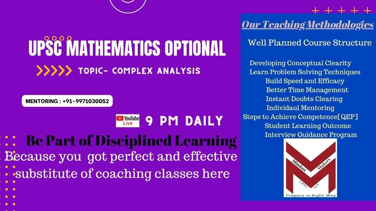 Ias Functions Lecture-1 Complex Analysis: Analytic Functions | IAS_IFoS_Maths ...