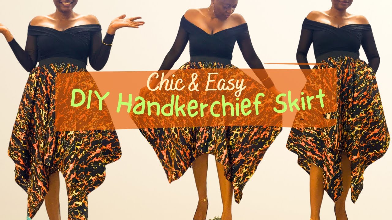 Sew this ELASTIC CIRCLE HANDKERCHIEF SKIRT in 30 Mins | EASY BEGINNER DIY | START YOUR READY-TO-WEAR