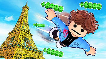 Making TRILLIONS in Roblox Climb and Jump Tower..