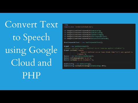 Convert Text to Speech using Google Cloud and PHP