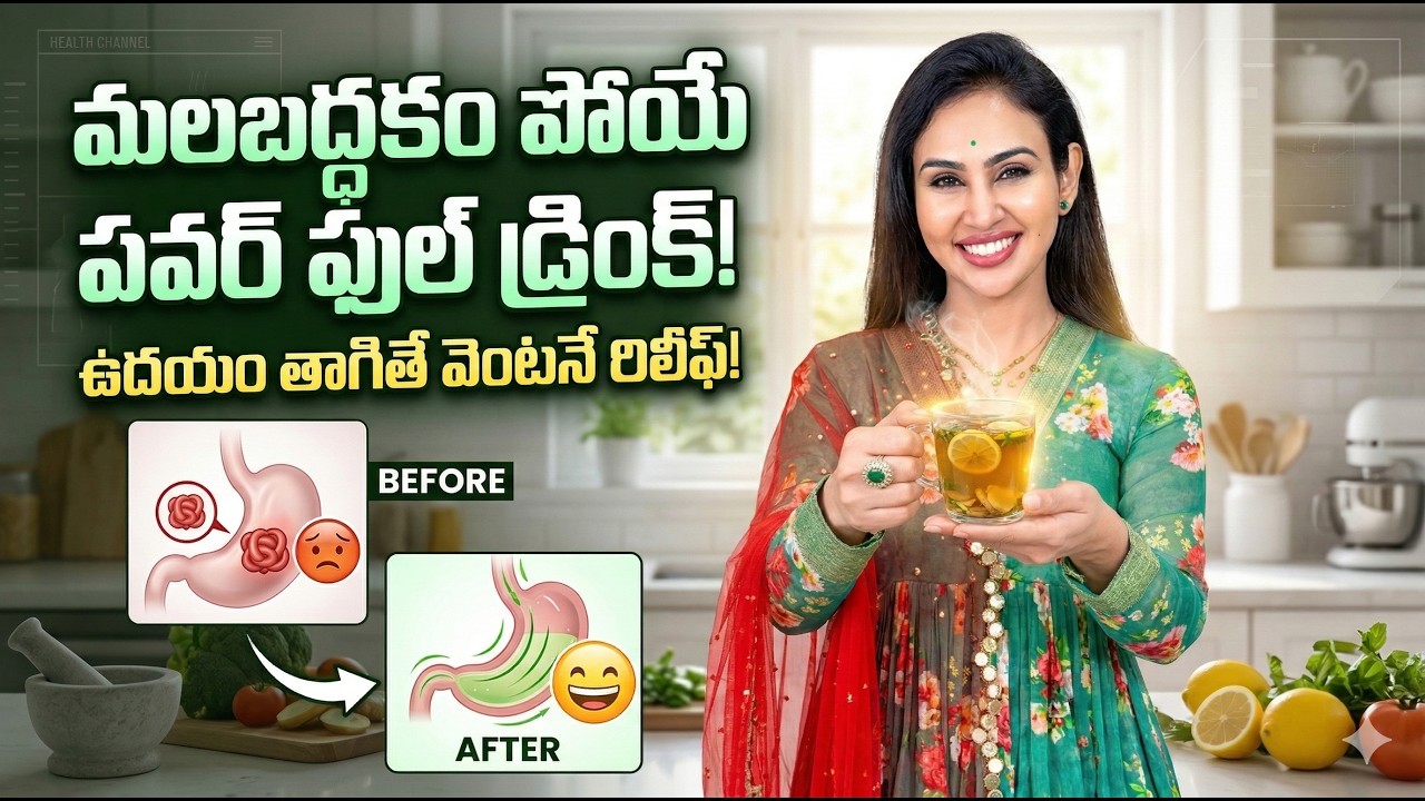 మలబద్ధకం ఇబ్బంది పెడుతుందా? ఈ ఒక్క డ్రింక్ తాగండి! | Best Natural Constipation Relief Telugu