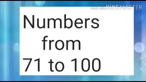 Maths numbers-71 to 100