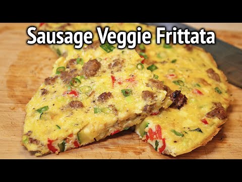 Gluten Free Frittata with Sausage, Zucchini, Peppers