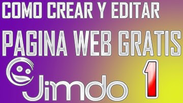 Como crear y editar una pagina web con Jimdo.com (Parte 1)