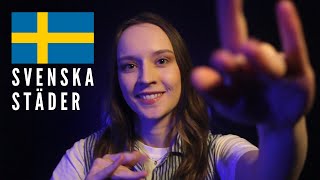 Russian Tries Speaking Swedish - Pronouncing Swedish Cities' Names [ASMR] (Soft-spoken, hand-sounds) screenshot 2