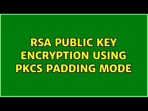 RSA public key encryption using pkcs padding mode