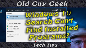 Windows 10 Search Not Finding Installed Programs? Here