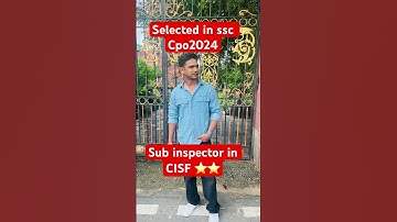 Selected in ssc Cpo 2024 |CISF SUB INSPECTOR ⭐️⭐️| SSC CPO 2024 result out #ssc #sscpo2024result