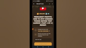 Premarket Profits: How to Spot Winning Tokens Before They Launch! | Memefi Youtube Video Code
