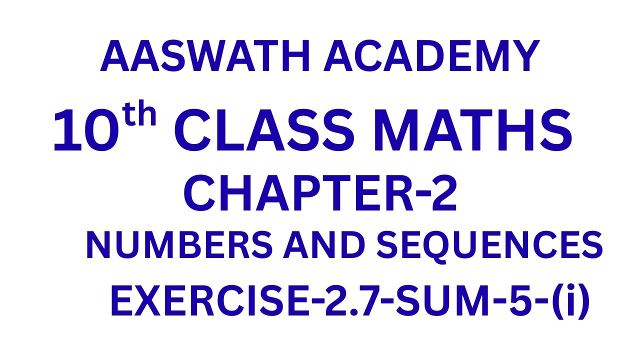 10th class maths-exercise-2.7- sum-5--(i)-- tamilnadu syllabus chapter 2  number  sequence samacheer