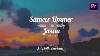 Advanced Wedding Title Preset | Free Premiere Pro Template Advanced Wedding Title Preset | Free Premiere Pro Template