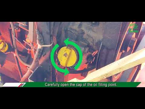 DIY Guide: Engine Oil Filling Process | Swaraj 8200 Harvester