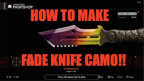 How to make CS go Fade camo for the combat knife in paint shop - Call of duty Black ops 3