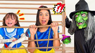 Sarah Finge Brincar De Branca De Neve Com Sua Irmã Eloah E A Bruxa Má Pretend Play Story For Kids
