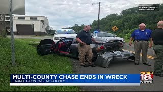 Multi-County Chase Ends in Wreck