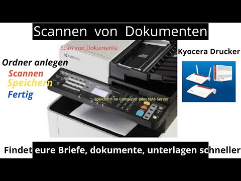 Kyocera Drucker Scan ins Ordner auf Deutsch. SMB Netzwerk