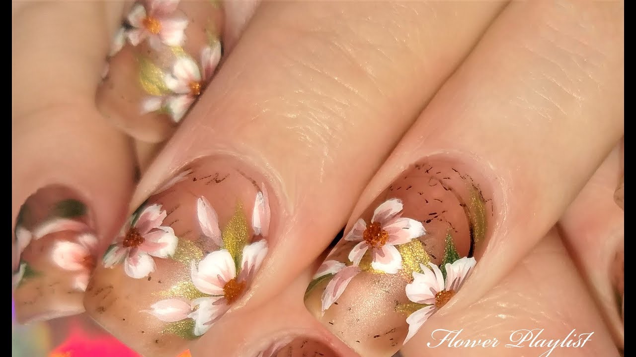 Vintage Flower Nail Art Stickers - wide 1