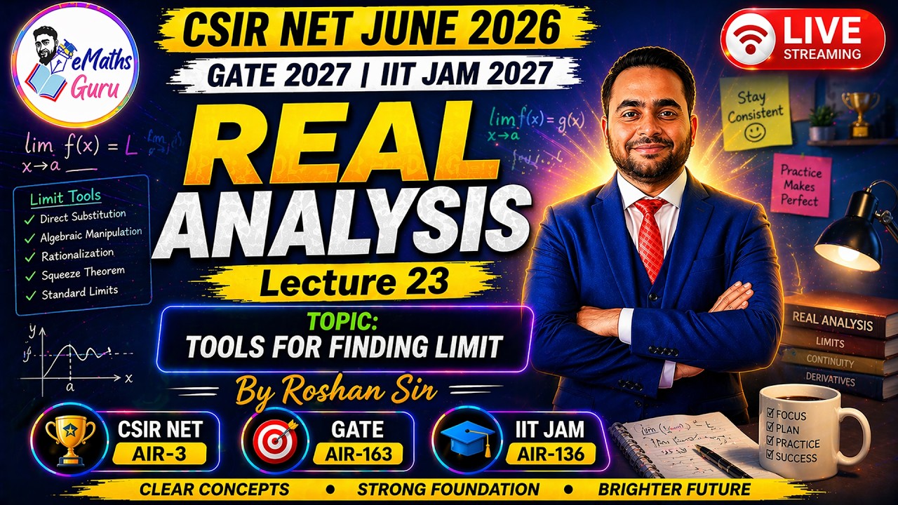 Real Analysis Short Notes Csir CSIR NET JUN 2026 | MATHEMATICAL SCIENCES | REAL ANALYSIS | LEC 23 ...