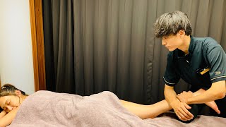 アロママッサージ　脚後面　Aroma massge technic