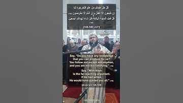 Imam Walid Mahsas & the Cat-الإمام وليد مهساس والقطة في صلاة التراويح والآية الكريمة من سورة الأنعام