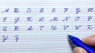 Cursive writing a to z abcd | How to write English capital letters | Cursive handwriting practice
