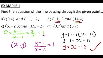 GRADIENT AND EQUATIONS OF STRAIGHT LINES LESSON TWO (2)